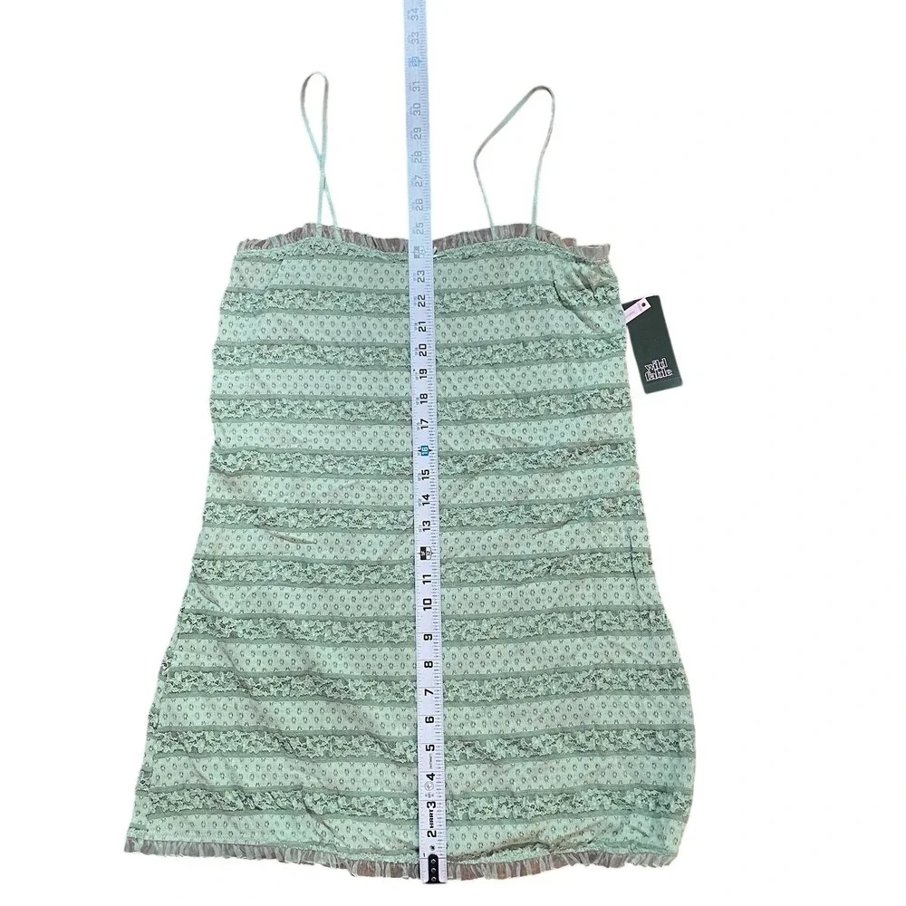 NWT Wild Fable‎ Light Sage Green Lace Nightgown Sexy Sheer Lingerie Chemise XL